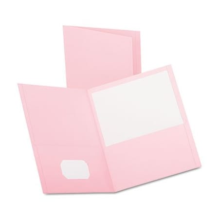 Tops Business Forms Oxford, Twin-Pocket Folder, Embossed Leather Grain Paper, Pink, 25PK 57568